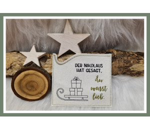 Stickserie ITH - 8 Hüllen quadratisch Weihnachten Line Art inkl. Blanko